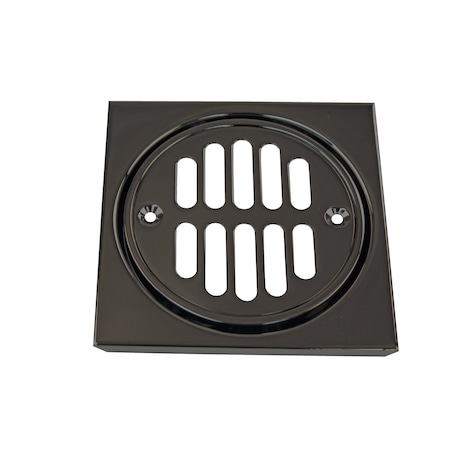 Westbrass Shower Strainer Set Square W/ Crown in Powdercoated Black D313-62